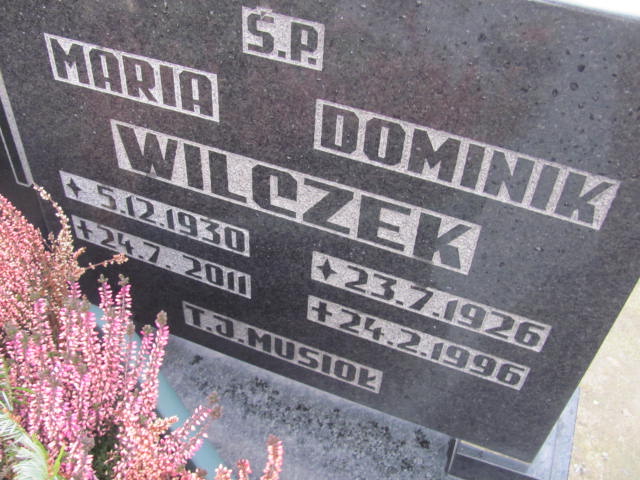 Dominik Wilczek 1926 Przyszowice - Grobonet - Wyszukiwarka osób pochowanych