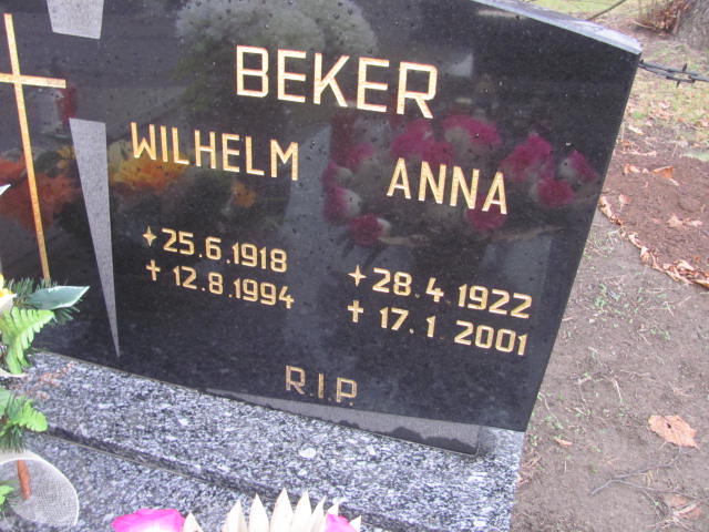 Wilhelm Beker 1918 Przyszowice - Grobonet - Wyszukiwarka osób pochowanych