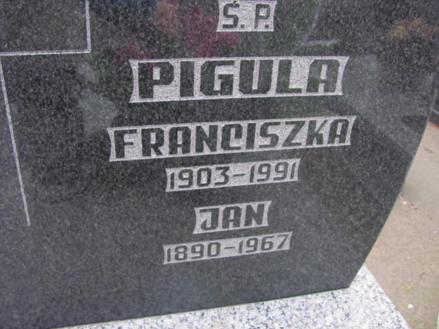 Jan Pigula 1890 Przyszowice - Grobonet - Wyszukiwarka osób pochowanych